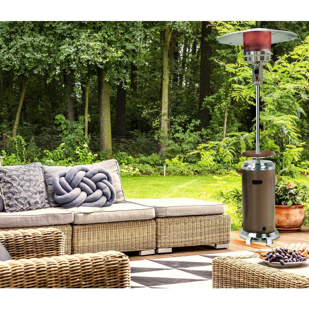 Hanover Propane Steel Umbrella Propane Patio Heater 48000-BTU Bronze/Stainless (HAN002BRSSL)