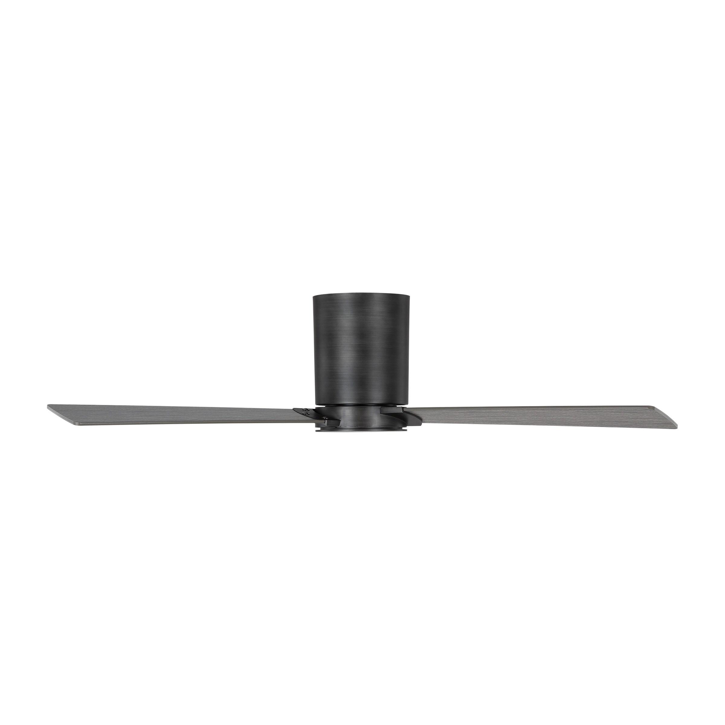 Aged Pewter 52" Ceiling Fan with Light Grey Weathered Oak Blades