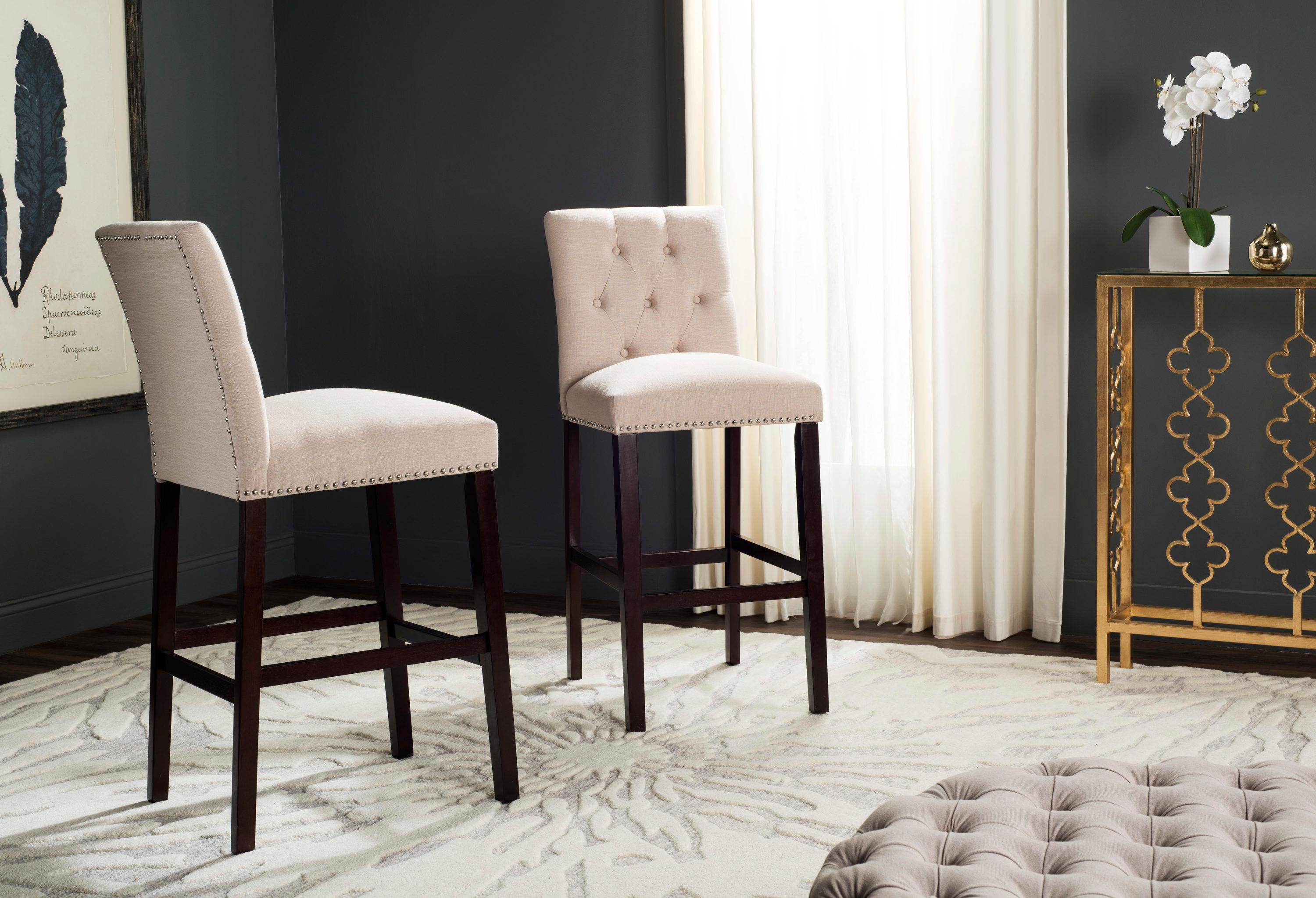 McLoud Upholstered Counter Stool with Solid Wood Frame