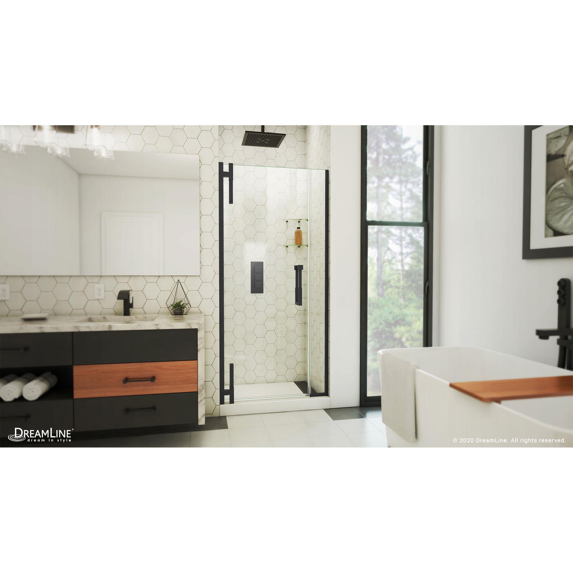 DreamLine Ascend 36-37 in. W x 72 in. H Frameless Pivot Shower Door