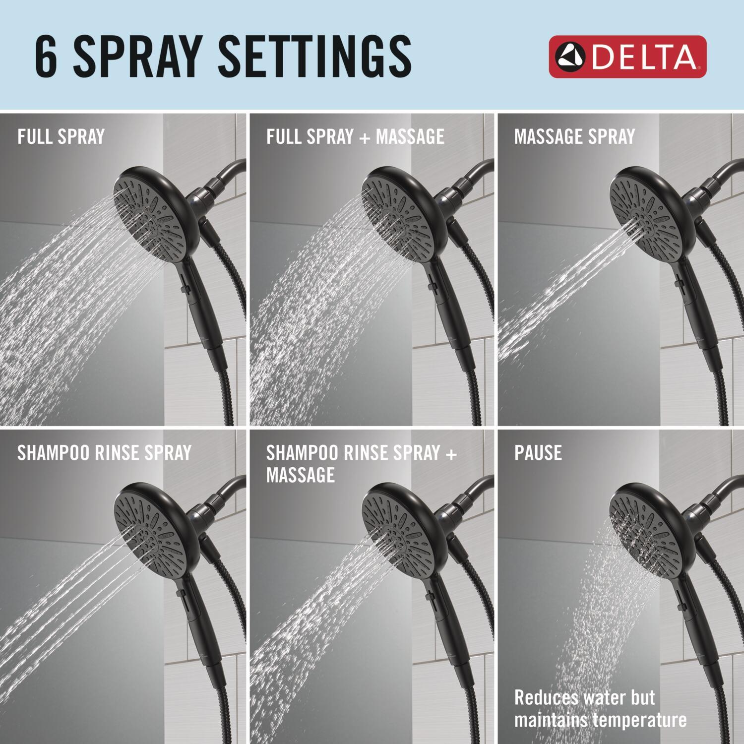 Arvo Single-Function Tub Shower Faucet Set, Shower Trim Kit with In2ition Shower Head and Valve