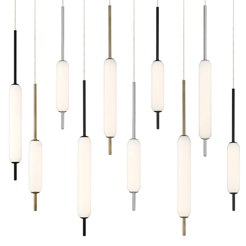 12 - Light Dimmable LED Round / Oval Chandelier