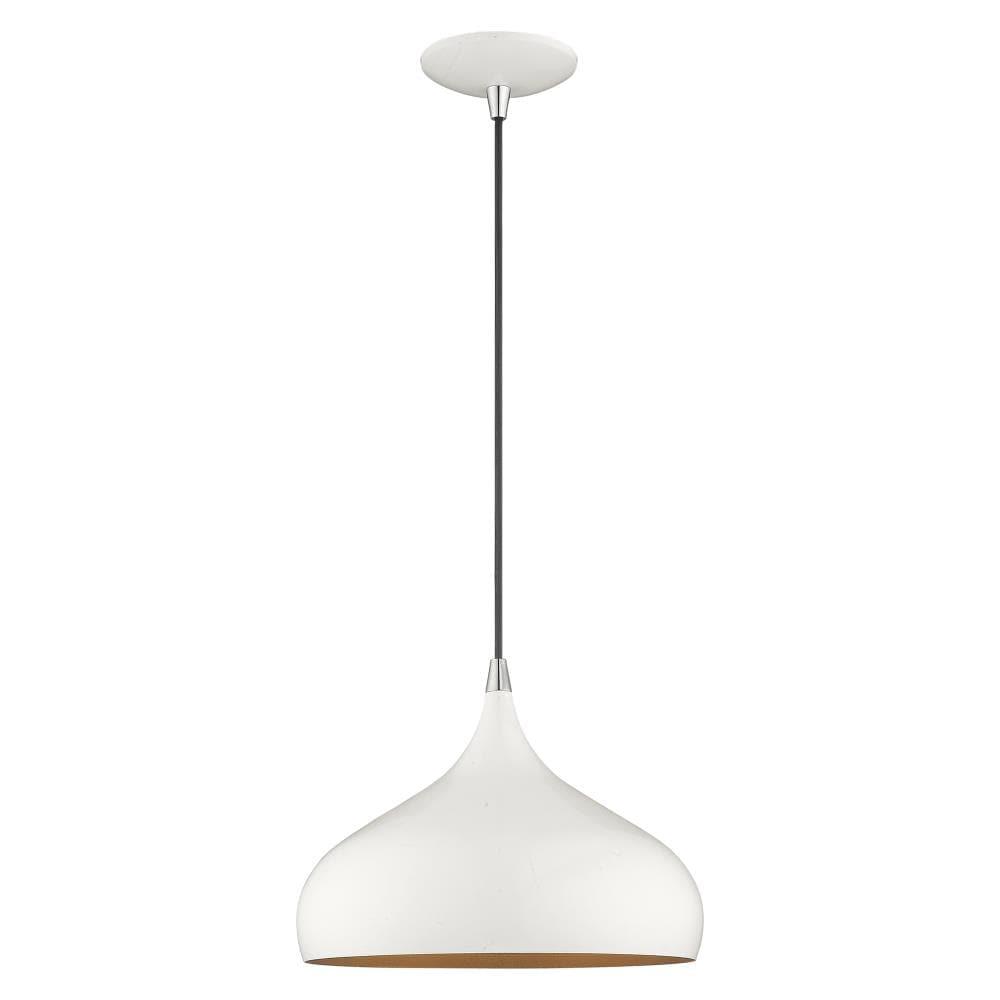 Livex Lighting Amador 1 - Light Pendant in  Shiny White