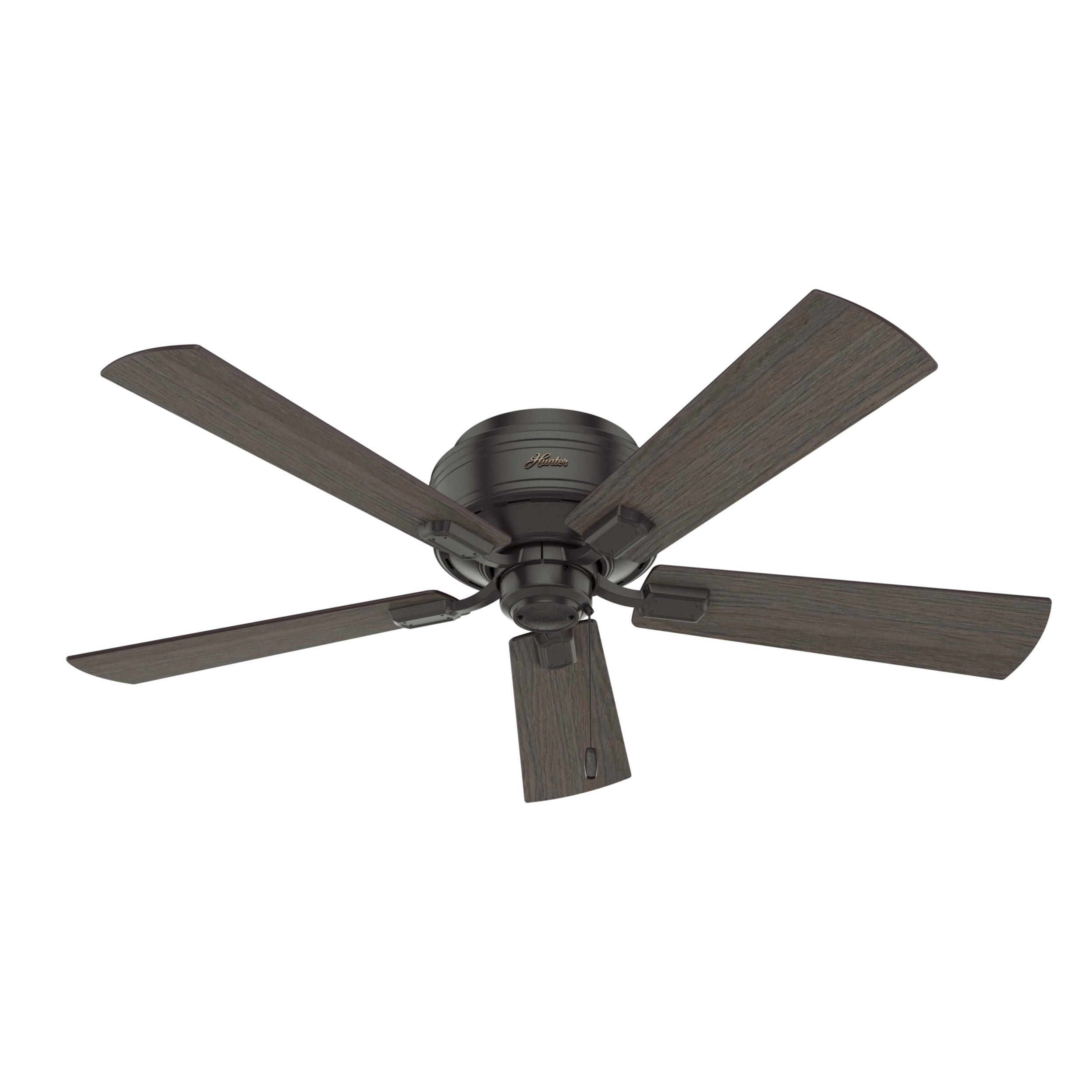 52" Crestfield 5 - Blade Flush Mount Ceiling Fan with Lights and Pull Chains