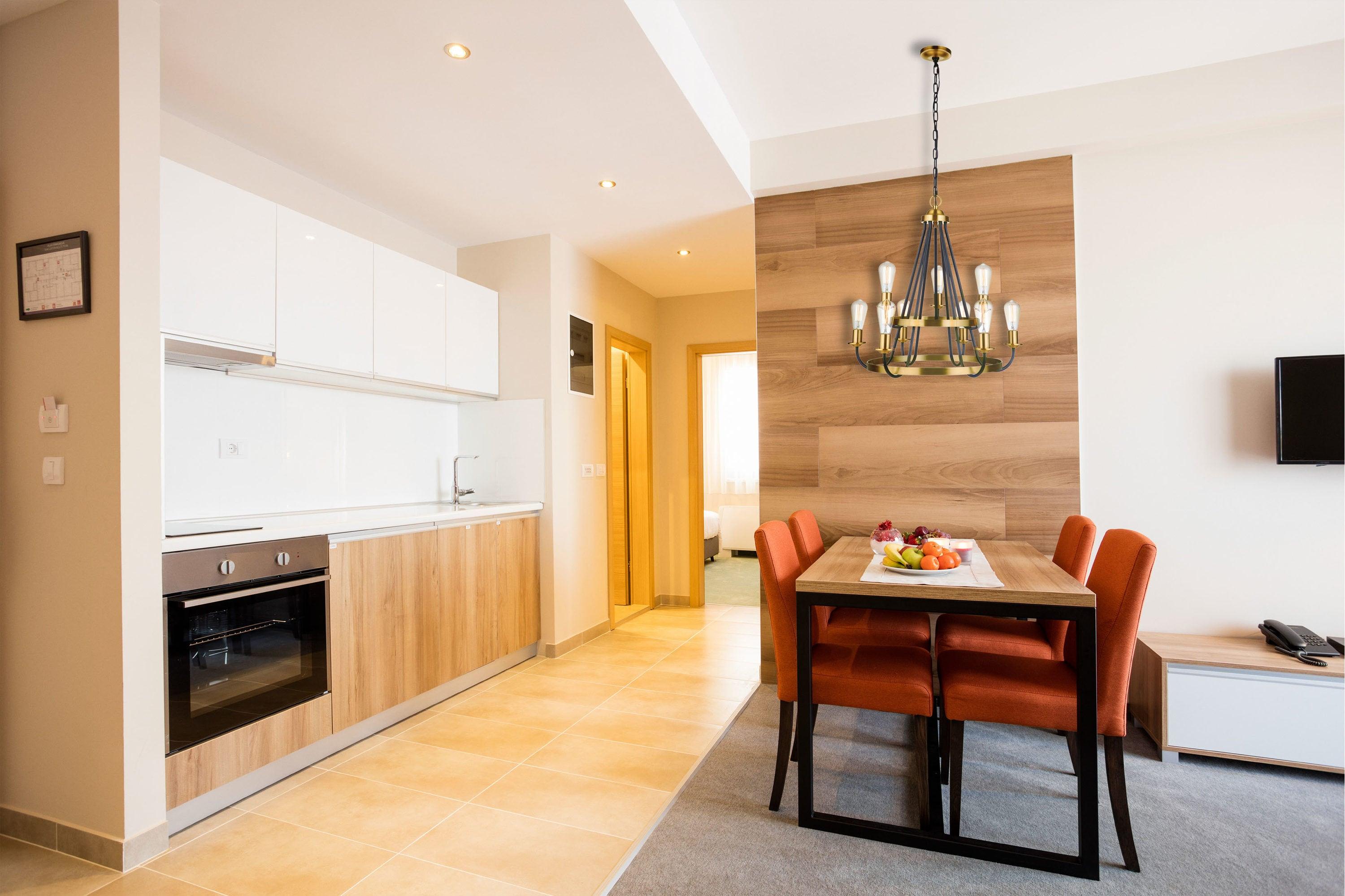 50329-FBSB-Craftmade Lighting-Randolph - 9 Light Chandelier In Transitional/Modern and Contemporary Style-27 Inches Tall and 26 Inches Wide-Flat