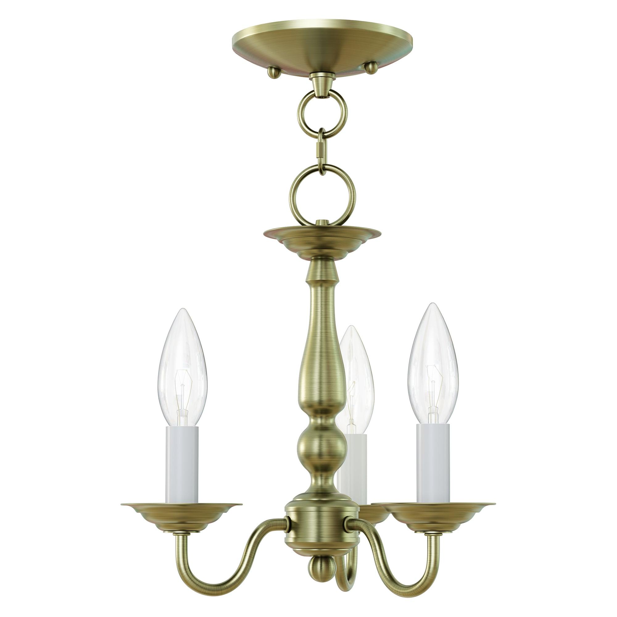 Livex Lighting Williamsburgh 3 - Light Chandelier in  Antique Brass