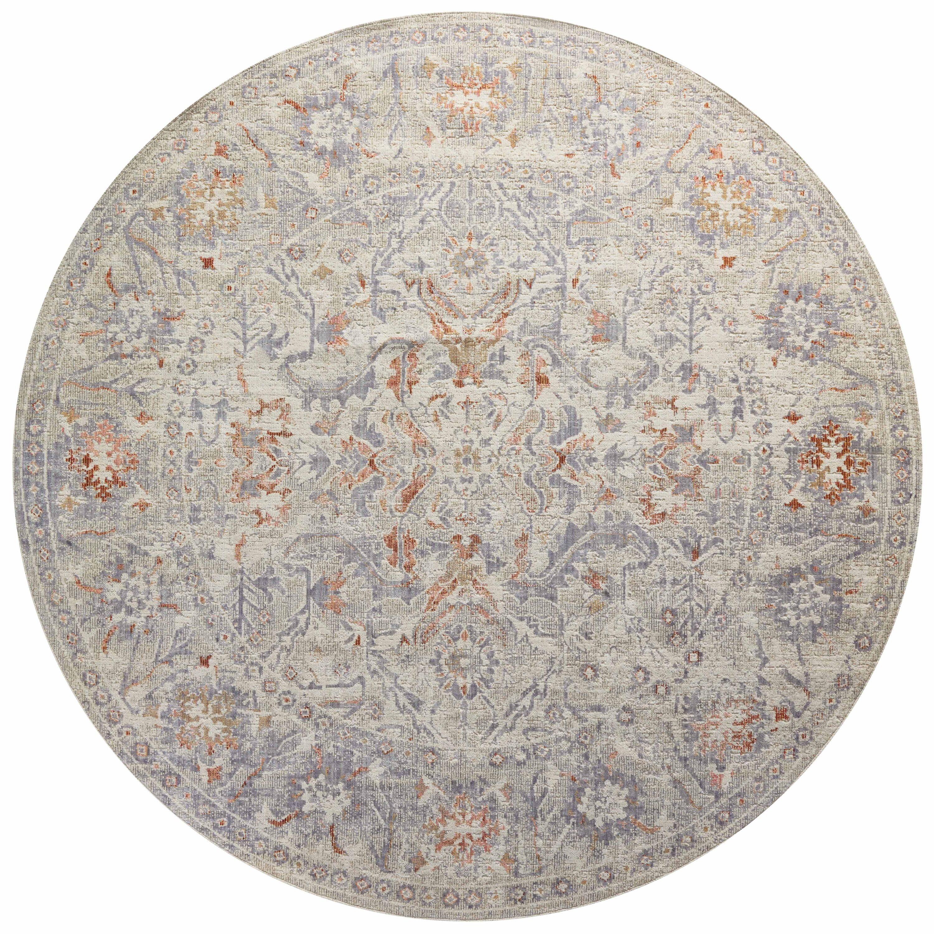 Chris Loves Julia x Loloi Rosemarie Oriental Oatmeal/Lavender Area Rug