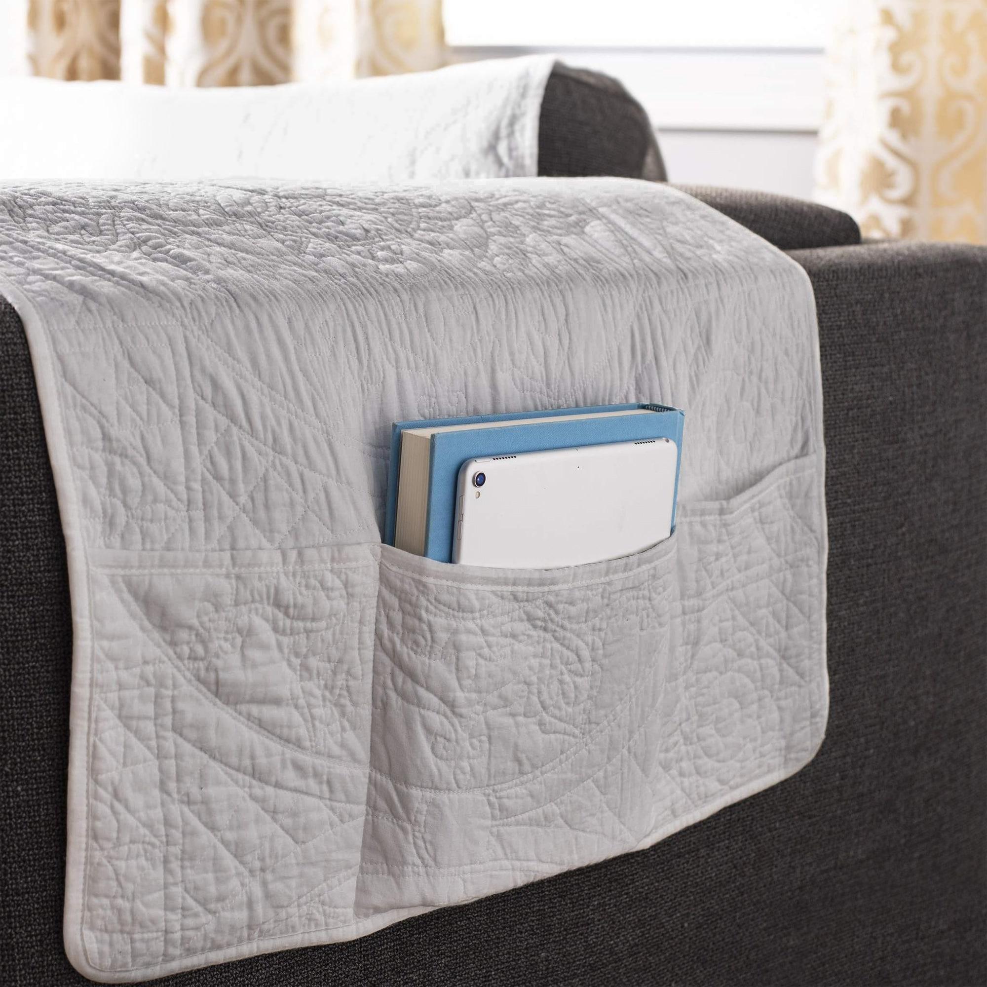 Sure Fit Heirloom Quilt Furniture Cover Cotton Box Cushion Sofa Slipcover
