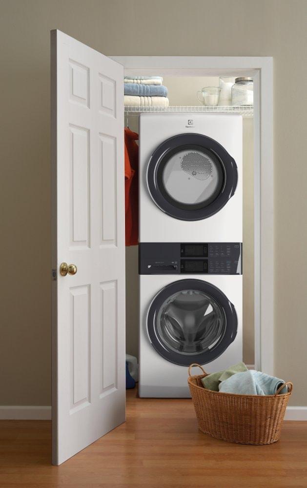 Electrolux Electrolux Washer & Dryer Set with Stackable 4.4 Cubic Feet Front Load Washer and 8 Cubic Feet Dryer with Stacking Kit ELTE7300AW