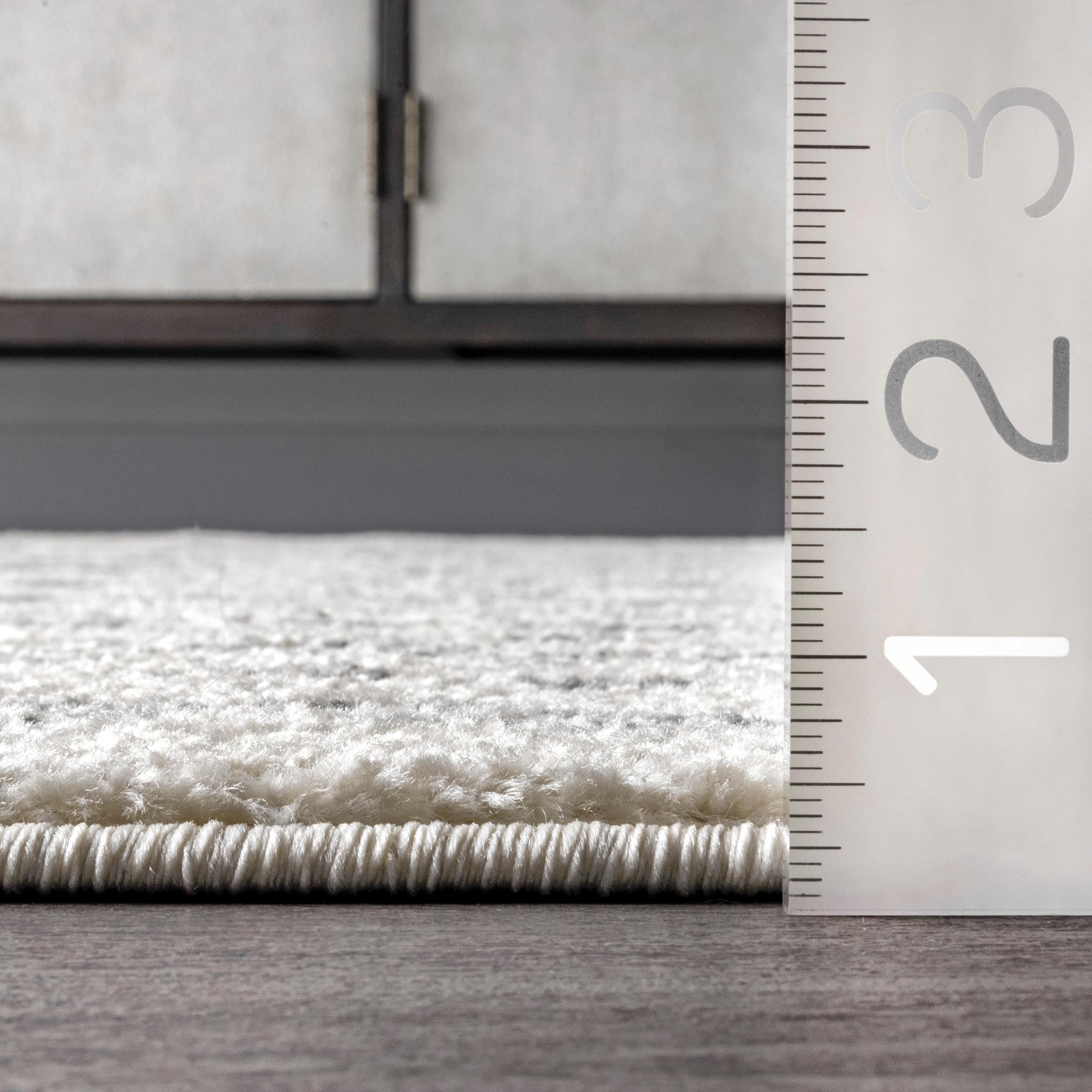 Nuloom Camila Geometric 7x9 Indoor Area Rug for Living Room Bedroom Dining Room Kitchen, Off White/Ivory