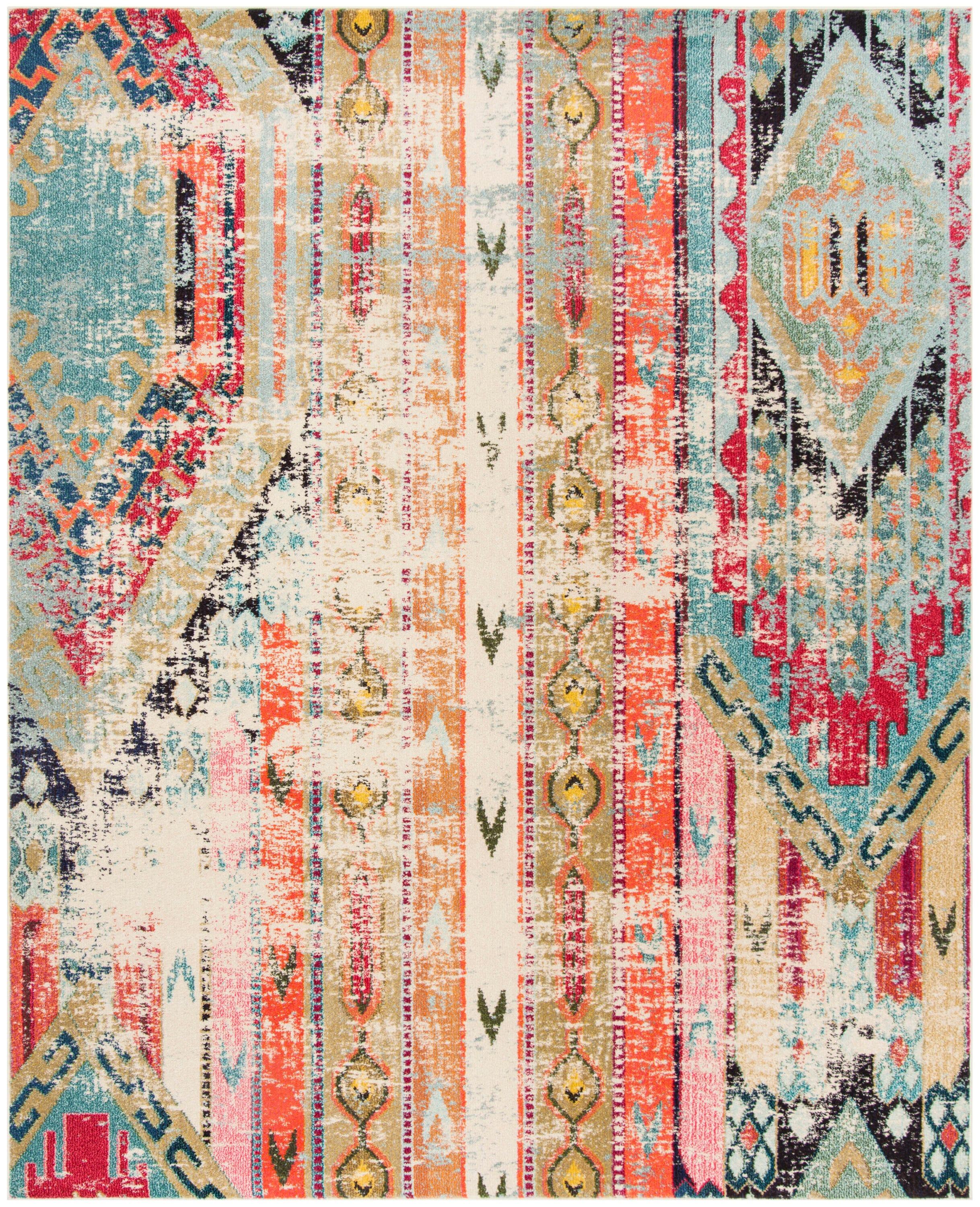 Monaco MNC222 Power Loomed Indoor Area Rug - Multi - 9'x12' - Safavieh