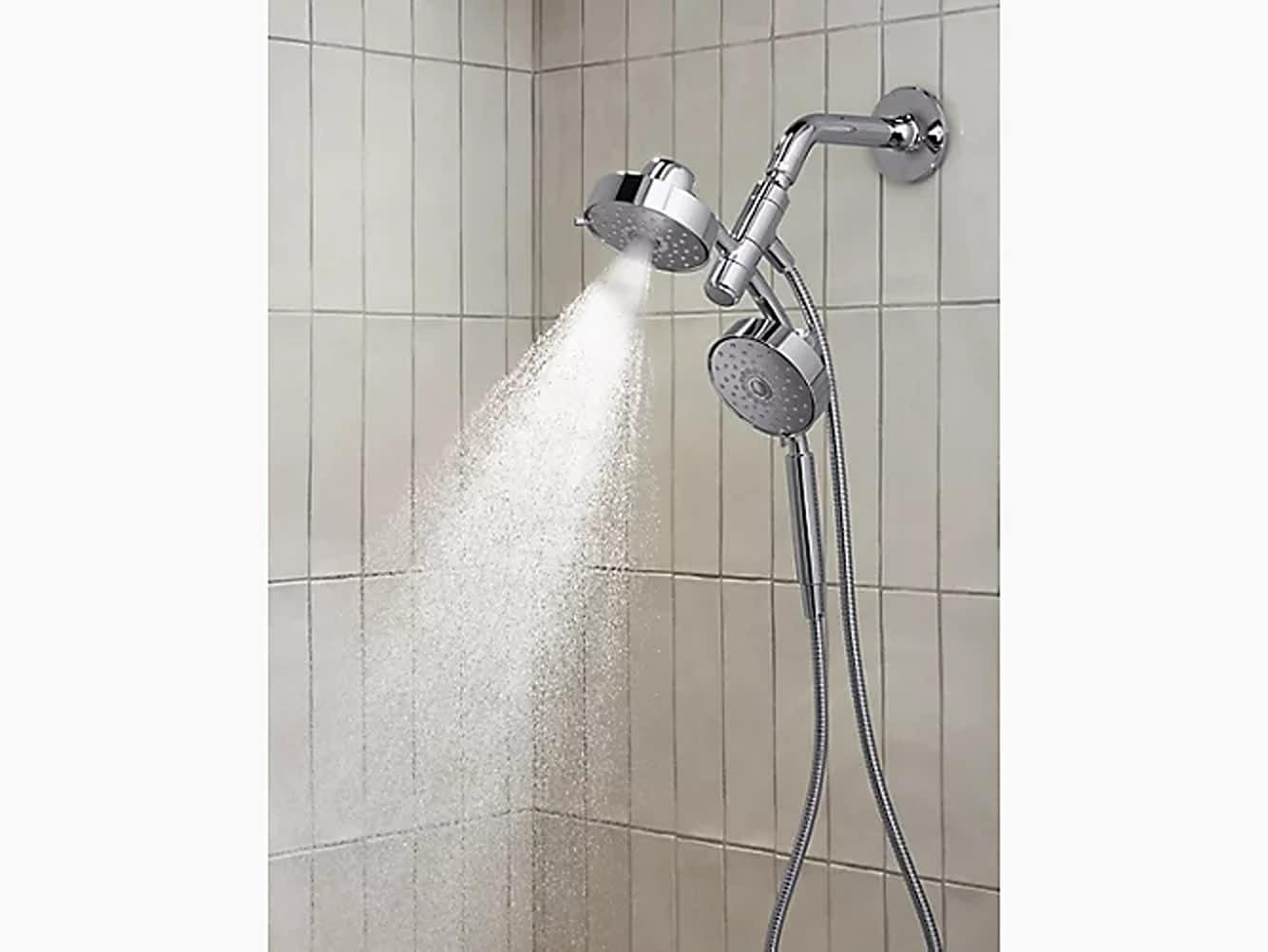 Kohler Purist® 2-In-1 Multifunction Shower Combo Kit, Showerhead and Handshower, Three Spray Settings