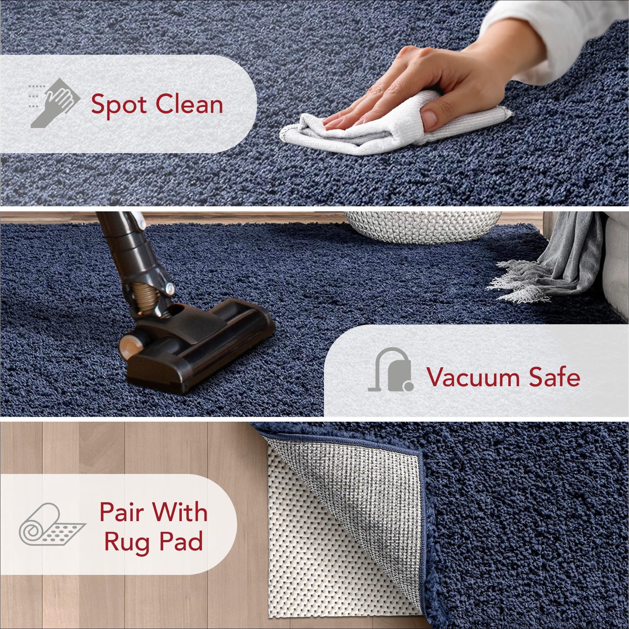 Marleen Plush Shag Navy 12 ft. x 15 ft. Area Rug