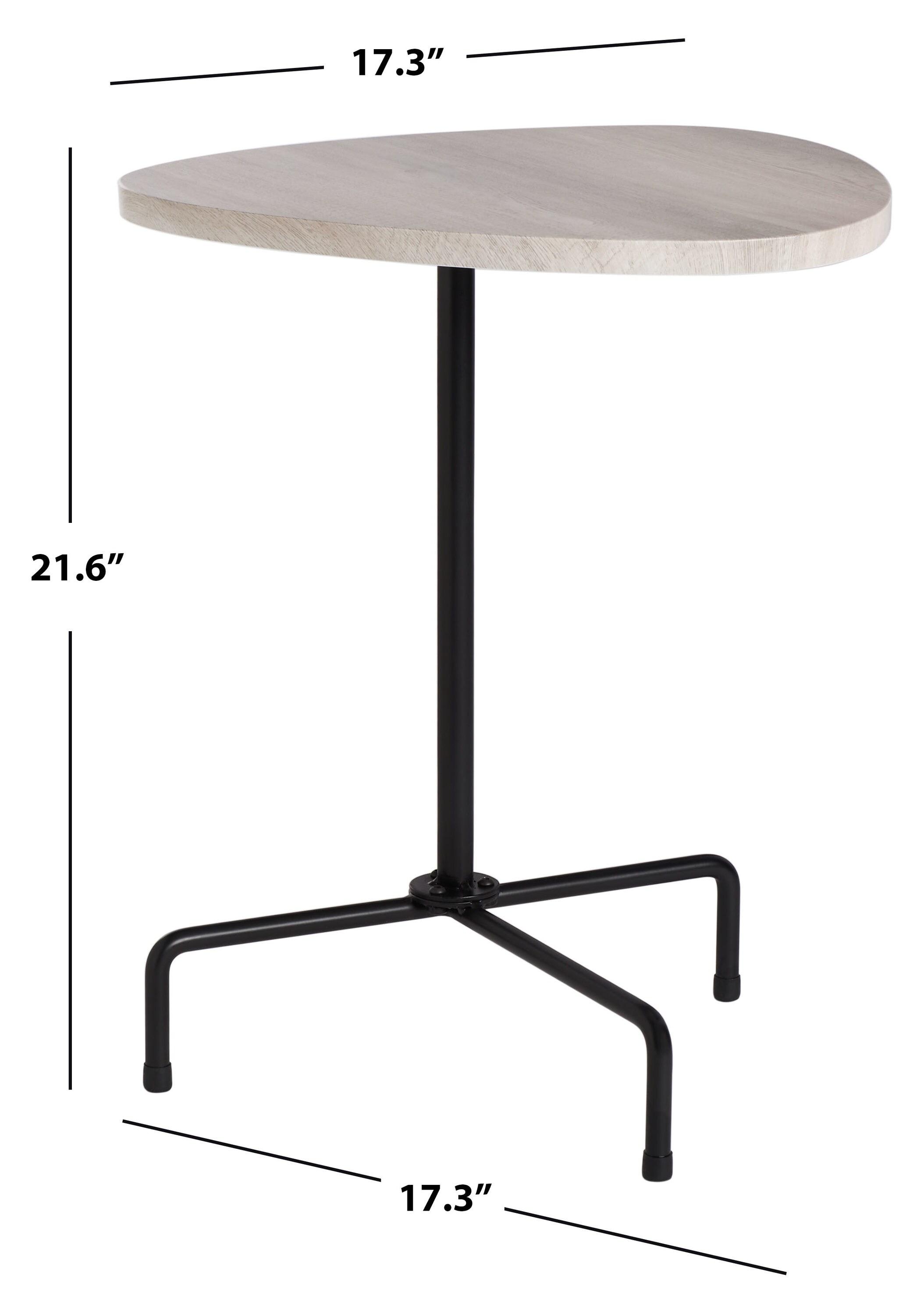 Berlin Tripod Side Table - Light Grey Oak/Black - Safavieh.