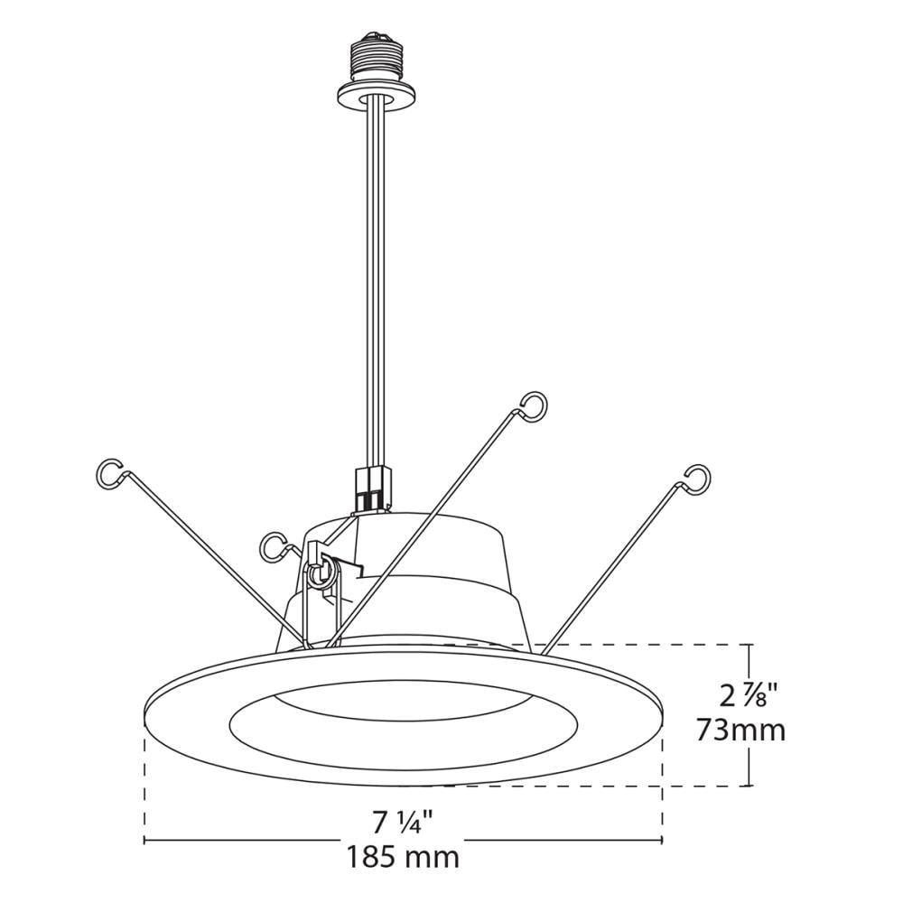 7.25'' Tunable Color Temperature Dimmable Air-Tight IC Rated LED Canless Recessed Lighting Kit