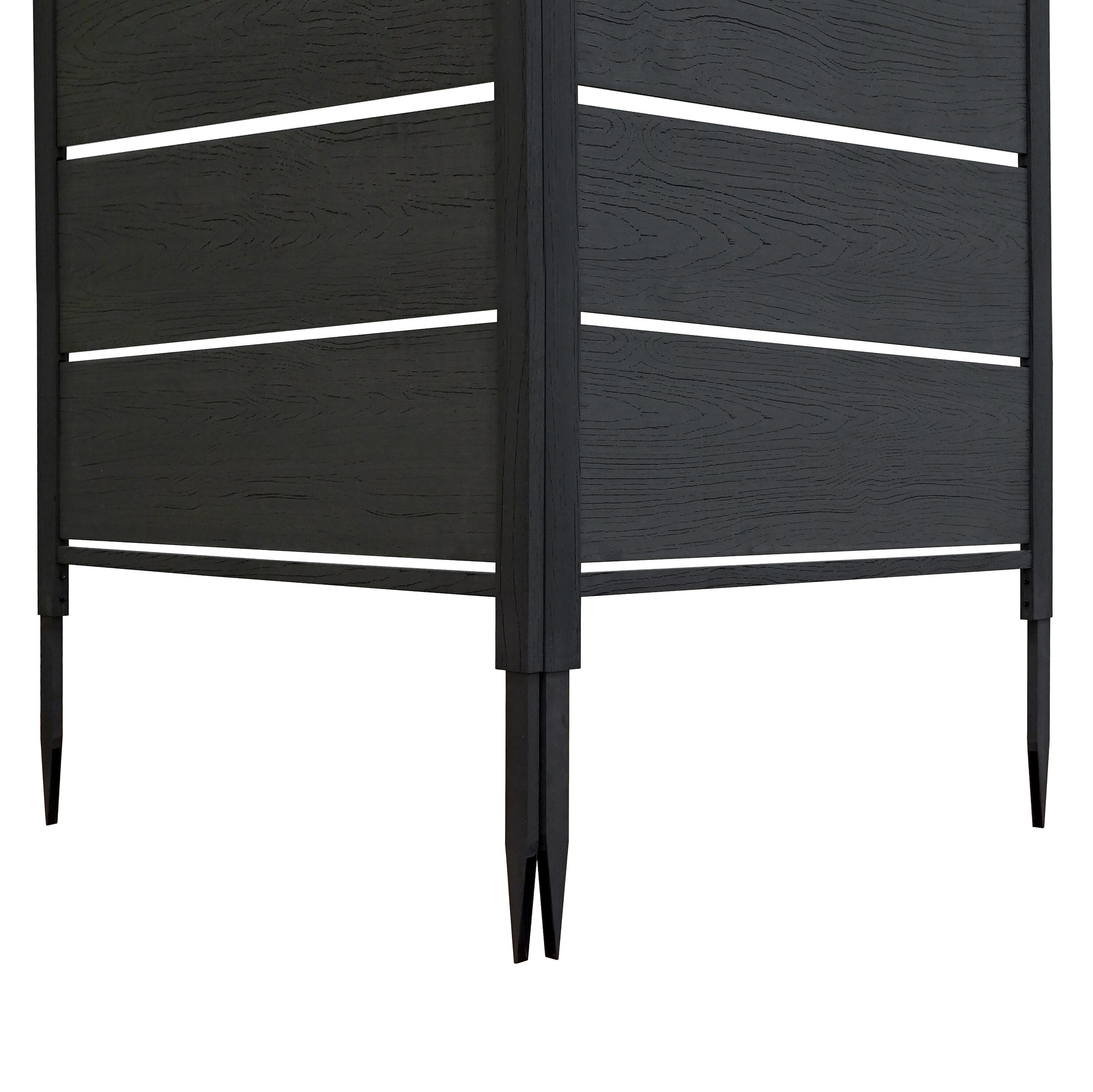 Enclo Enclo 4 ft H x 3.3 ft W Bessemer WoodTek Vinyl Charcoal Privacy Screen Kit (2 Panels)