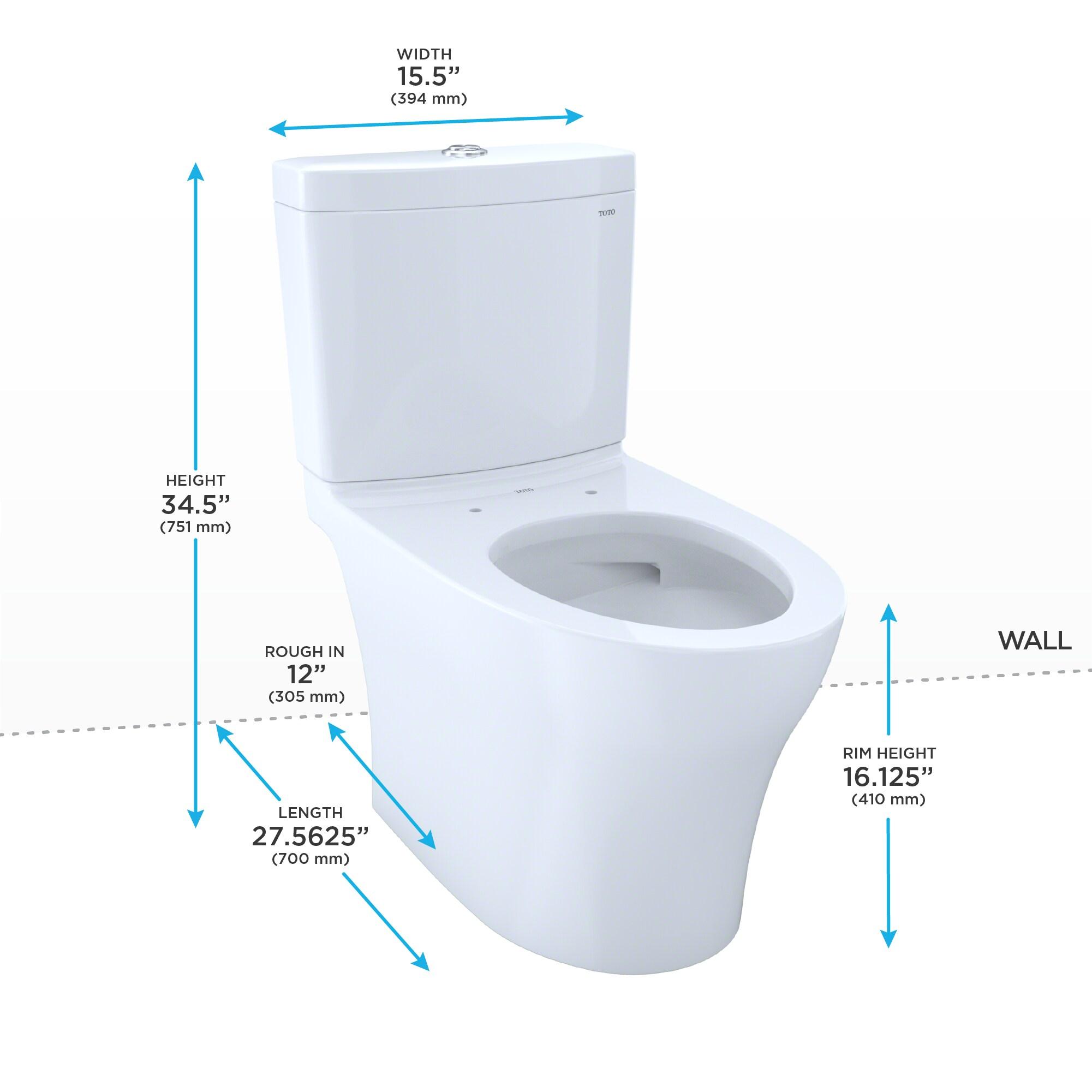 Aquia® Dual-Flush Elongated Two-Piece Toilet with Tornado Flush (Seat Not Included)