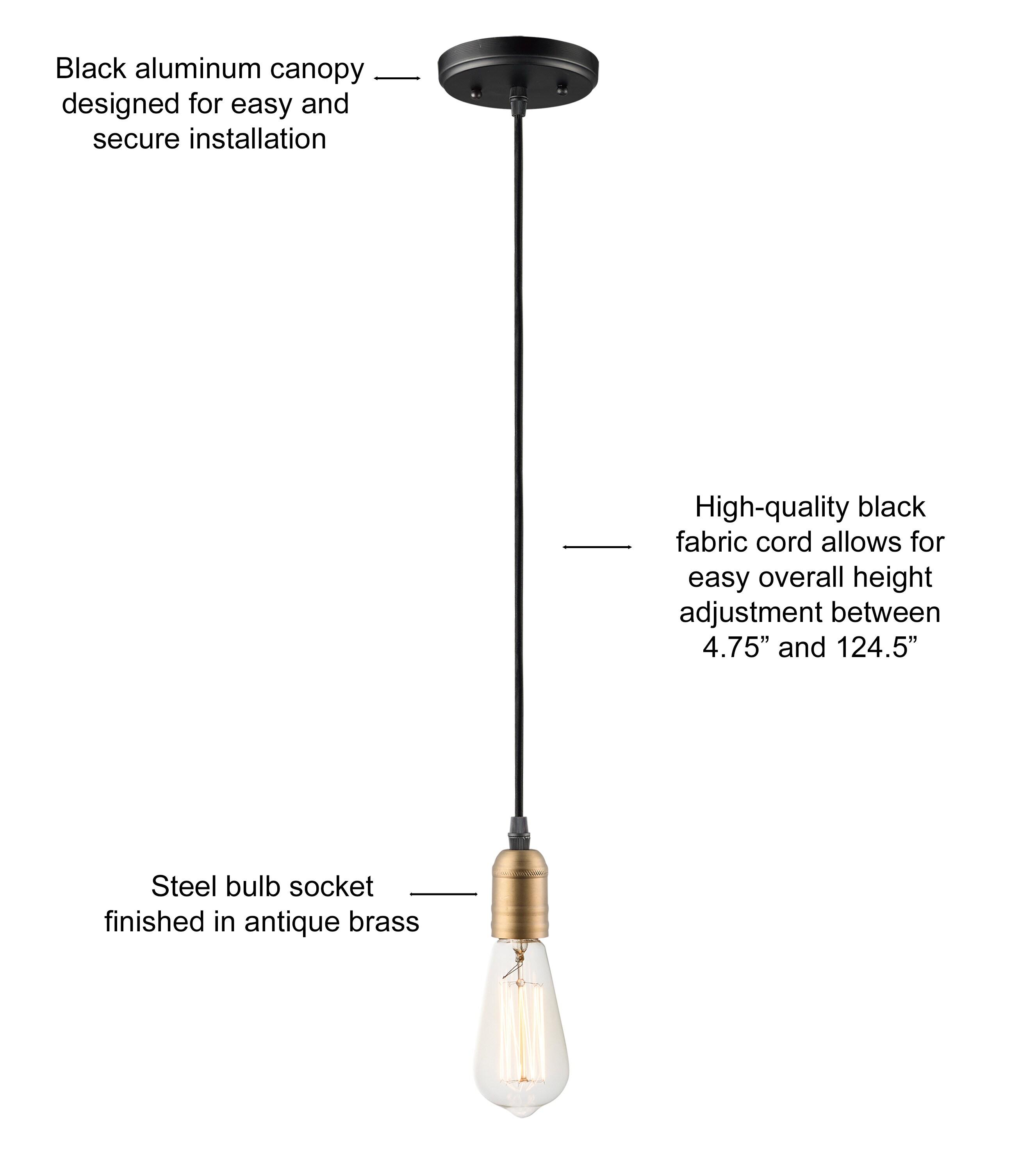 Maxim Lighting Early Electric 1 - Light Pendant in  Black/Antique Brass