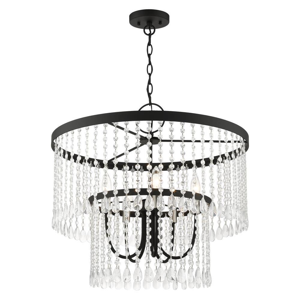 Livex Lighting Elizabeth 5 - Light Pendant in  Black