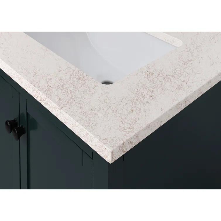 31'' Quartz Single Bathroom Vanity Top with Sink