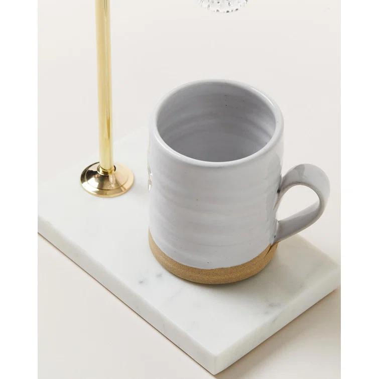 Brass & Marble Pour Over Stand by Farmhouse Pottery
