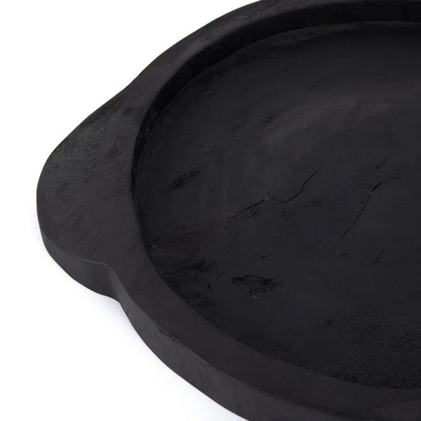 Lylah Round Tray - Carbonized Black