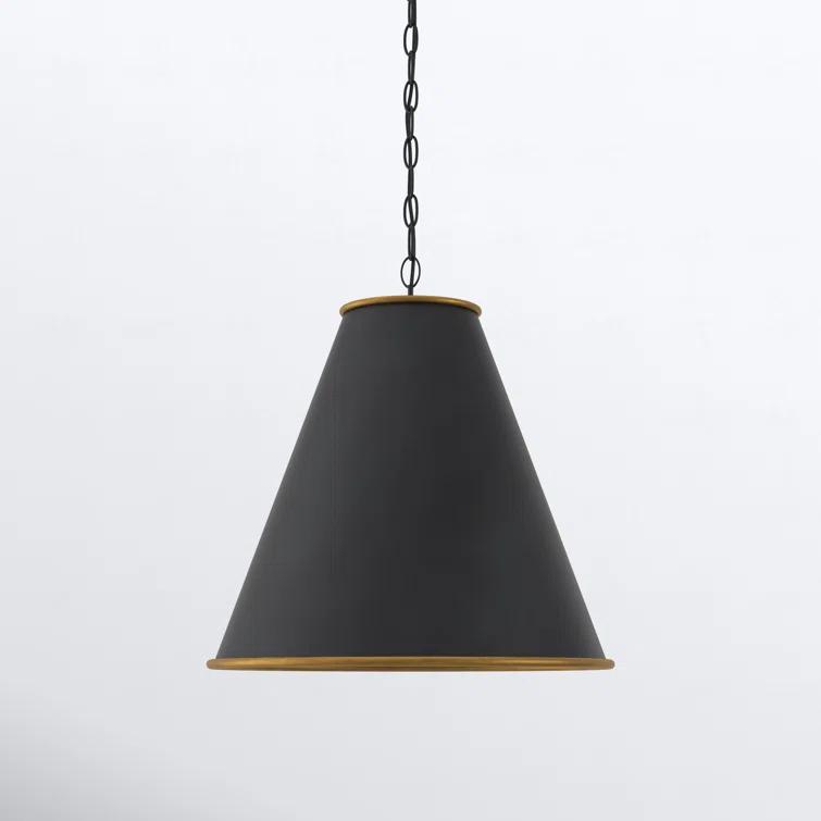 Adkins Pendant - Brass and Black / 22"Dia
