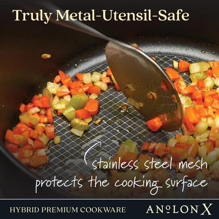 Anolon X Hybrid Cookware Nonstick Sauté Pan With Lid, 3.5-Quart