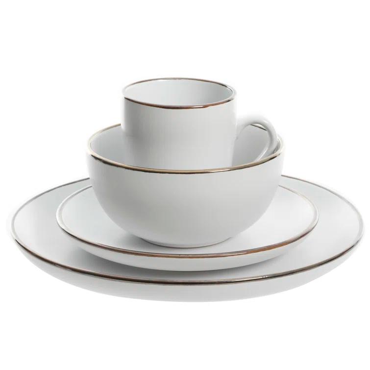 Gibson Home Rockaway Round Stoneware Dinnerware