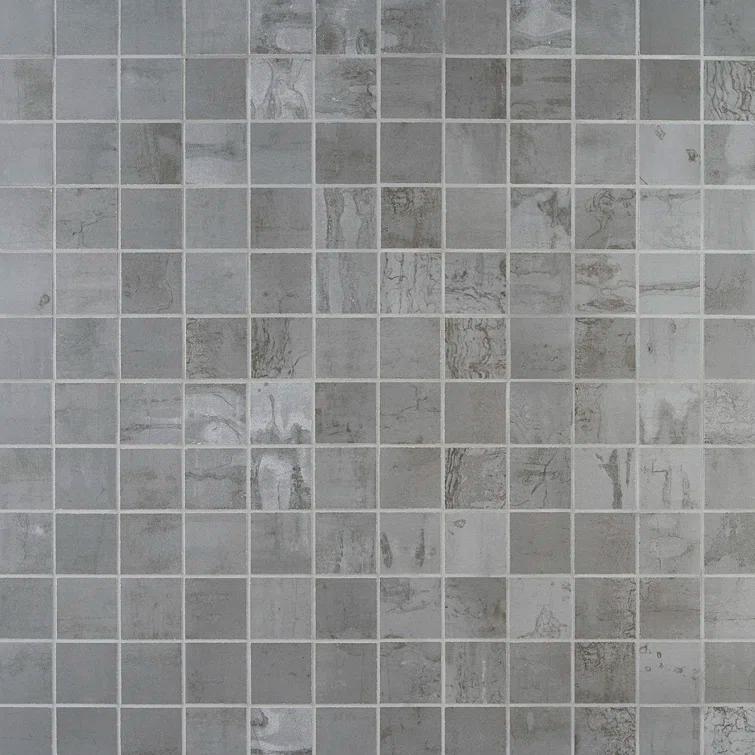 Angela Harris Alloy 2" x 2" Porcelain Metal Look Mosaic Wall & Floor Tile Tile ( 0.92 sq. ft. / box )