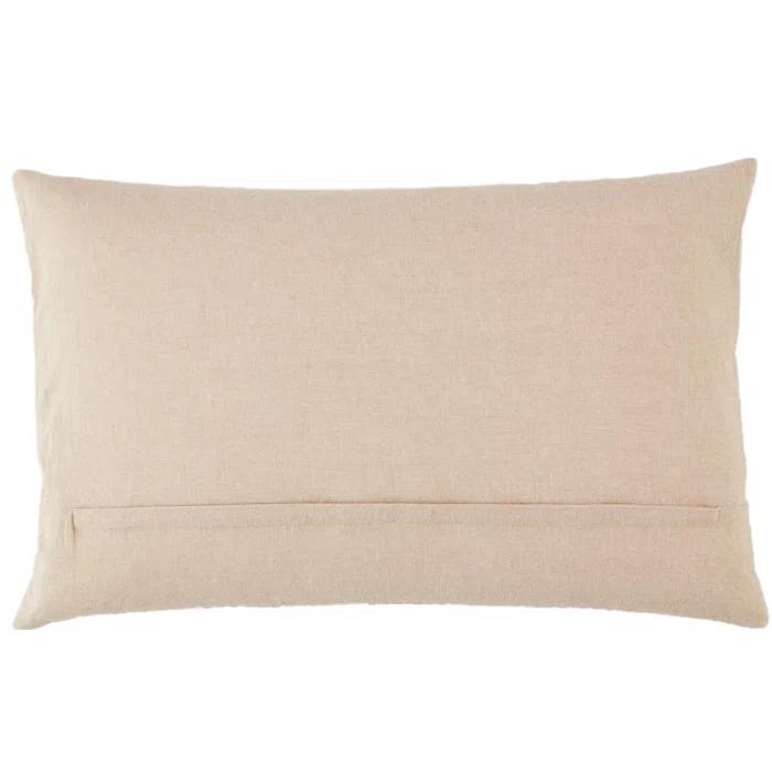 Floretta Embroidered Cotton Lumbar Throw Pillow