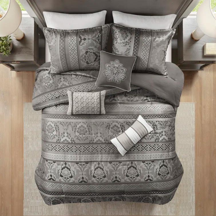 Madison Park Bellagio 7 Piece Jacquard Comforter Set