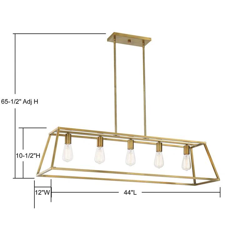 Clare 5 Light Metal Dimmable Kitchen Island Chandelier