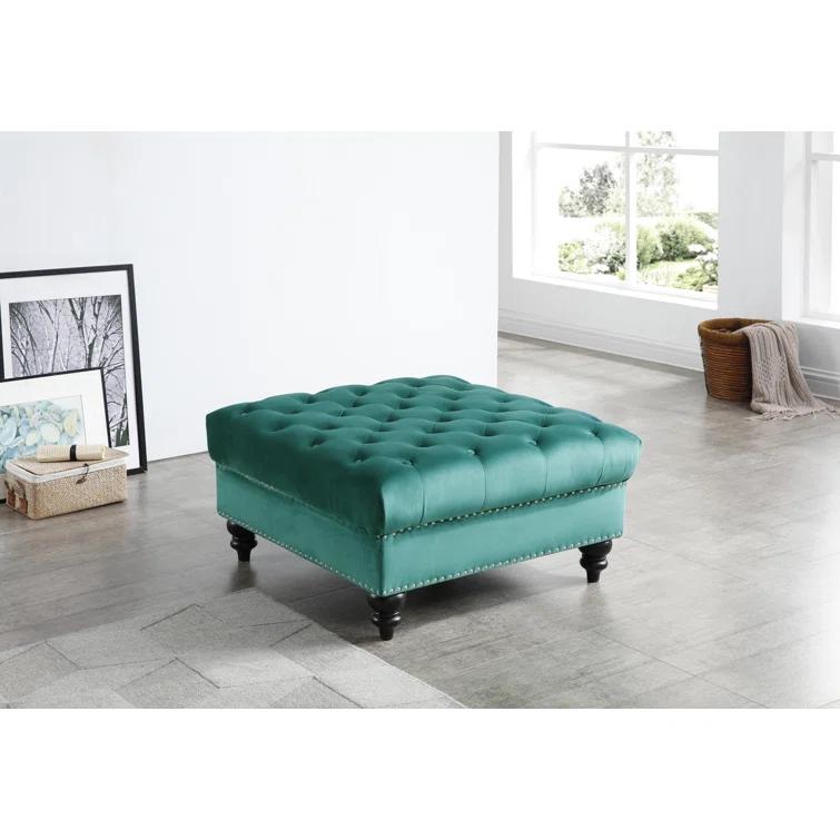 Nola Velvet Ottoman