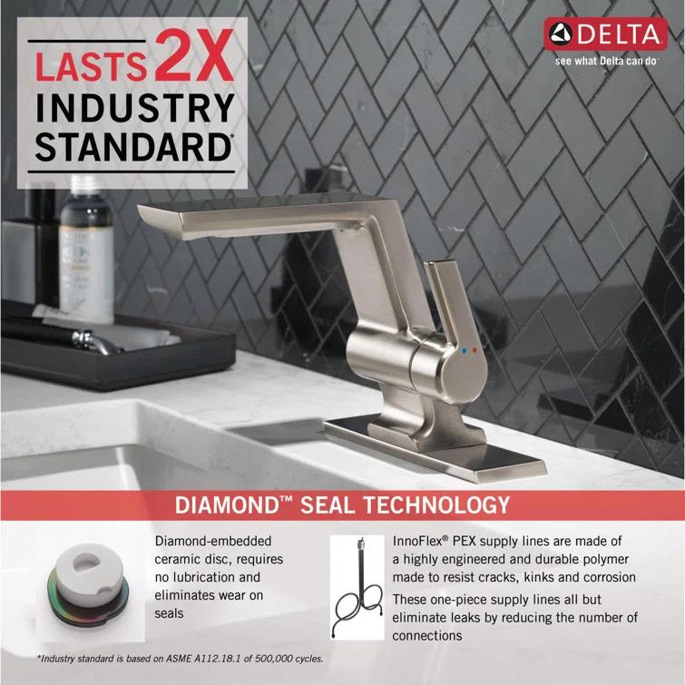 Pivotal Single Hole Bathroom Faucet with Drain Assembly