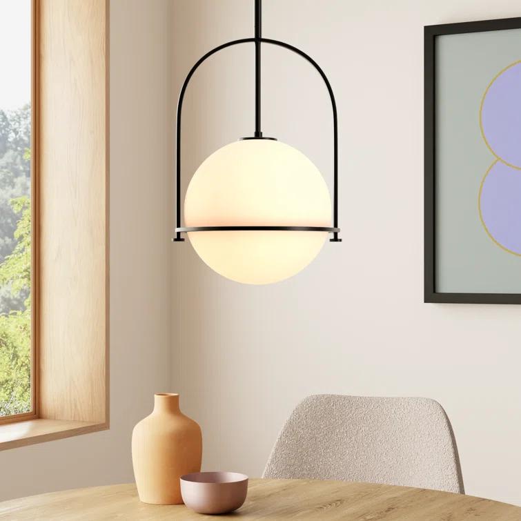 Arie Single Light Glass Dimmable Pendant