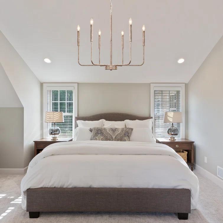 Marshana 6-Light Classic / Traditional Chandelier Modern Farmhouse Candle Style Chandelier