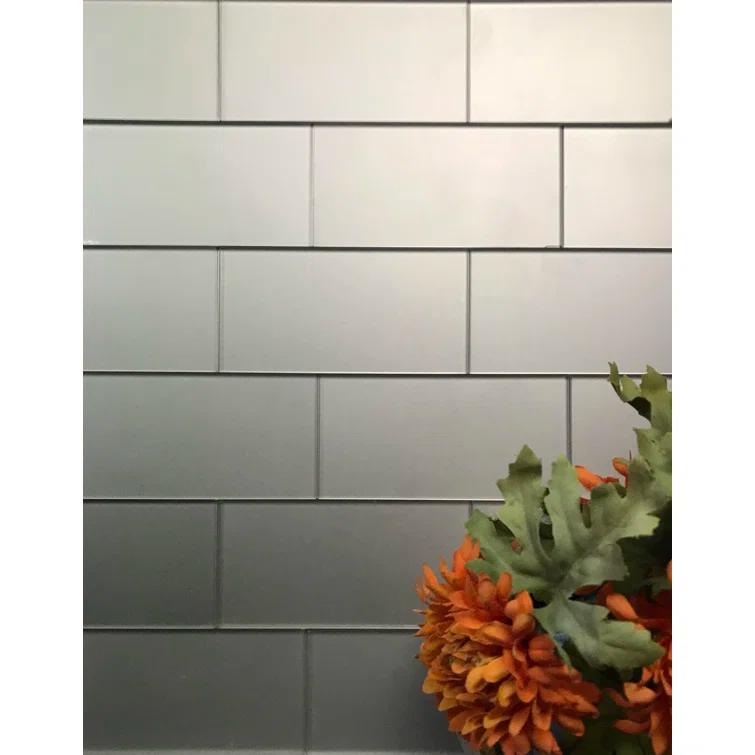 Forever Matte 3 in. x 6 in. Diamond Grade Glass Straight Edge Subway Decorative Kitchen & Bathroom Wall Tile