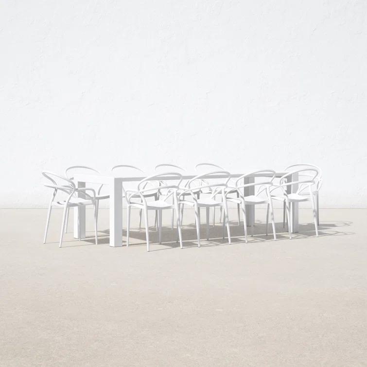 Comet 118'' Rectangular 10 - Person Outdoor Dining Set