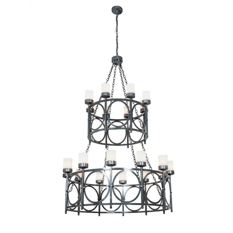 Meyda Lighting Porta 20 - Light Dimmable Tiered Chandelier