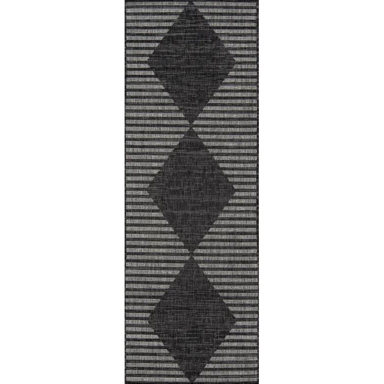Momeni Villa Monaco Geometric Charcoal Area Rug