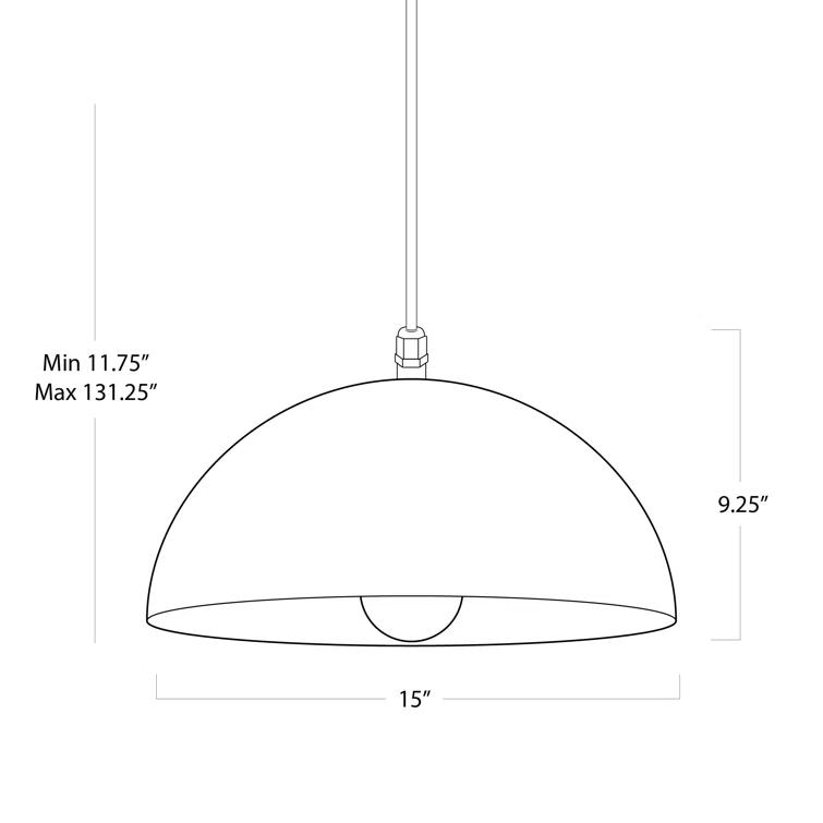 Peridot Outdoor Pendant Light by Regina Andrew - Black / Small
