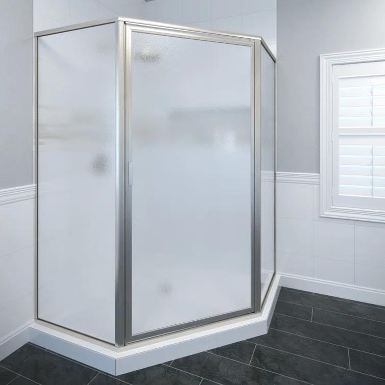 Deluxe 57.5'' W 68.6'' H Framed Neo-angle Reversible Shower Enclosure
