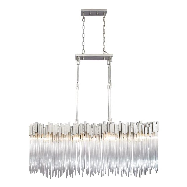 309N08RN-Varaluz Lighting-Matrix - Eight Light Linear Pendant-Black Finish