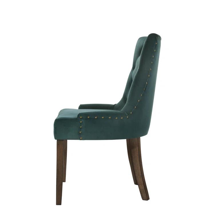 Laing 18'' H Tufted Velvet Upholstered Side Chair
