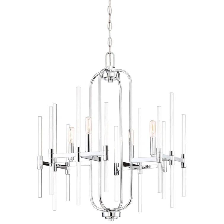Minka Lavery - Pillar - Chandelier 4 Light Chrome in Transitional Style - 27.75