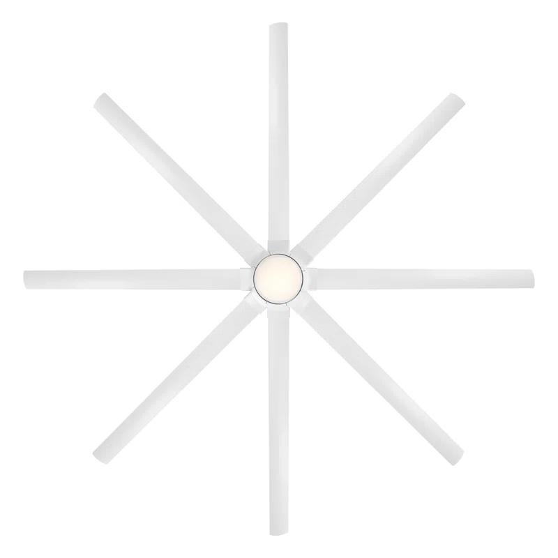 Hydra 8 - Blade Outdoor LED Smart Standard Ceiling Fan with Wall Control and Light Kit Included, Works With Alexa and iOS or Android App