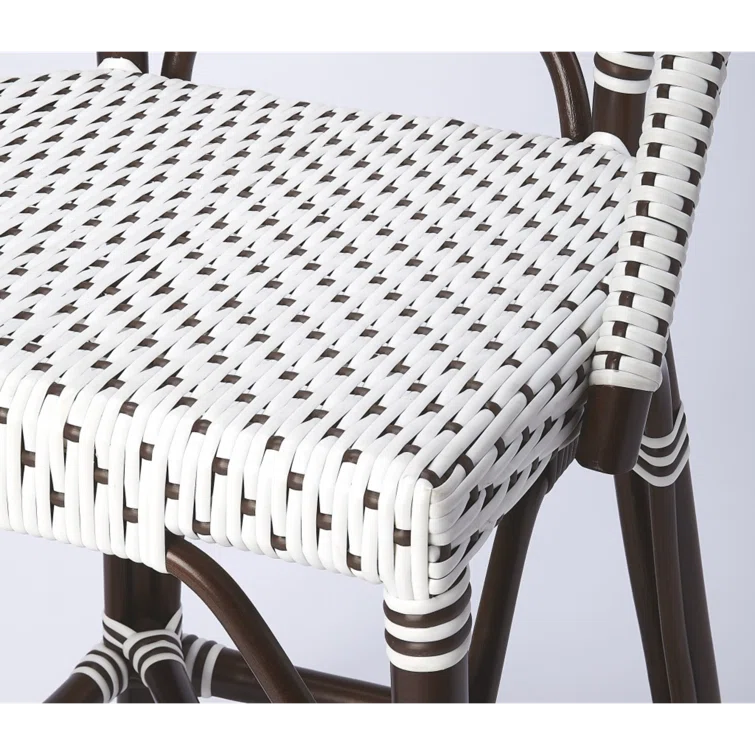 Butler Specialty Solstice Rattan Counter Stool In White And Chocolate