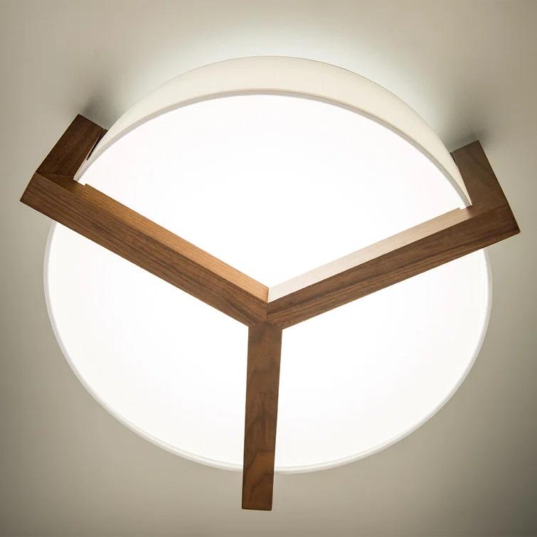 Ernie Single Light Linen LED Flush Mount