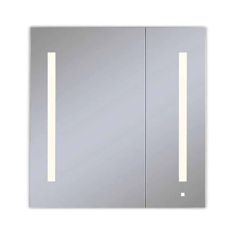 Robern AC3640D4P2LAW AiO Recessed Frameless Medicine Cabinet with 3 Adjustable Shelves and LED Lighting
